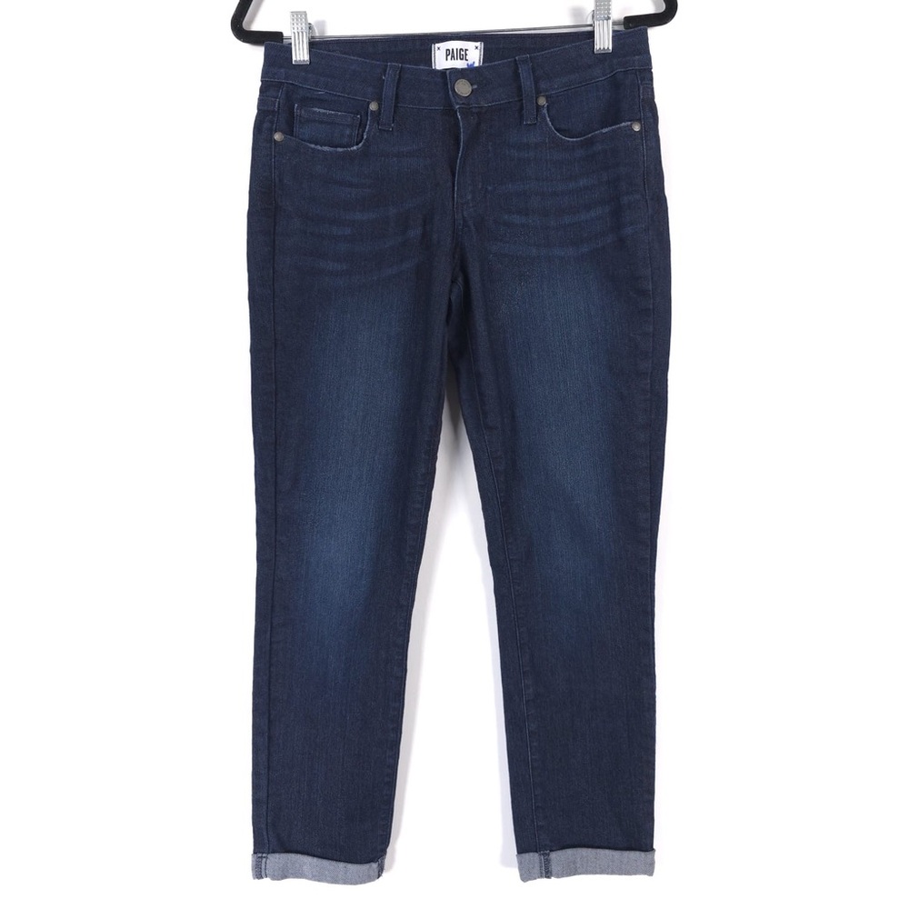 PAIGE KYLIE CROP Roll Up Cuffed Jeans MidRise MADE IN USA🇺🇸 TONAL DUNCAN Size 27